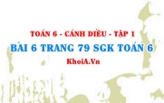Bài 6 trang 79 SGK Toán 6 tập 1 Cánh Diều